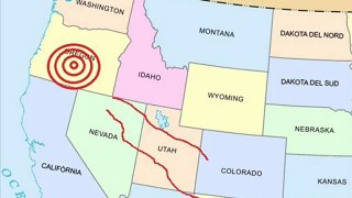 Strange vision of an earthquake in Northwestern United States