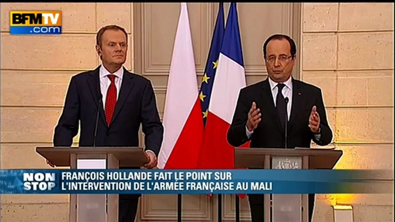 Hollande : "Notre action au Mali a permis d'enclencher une solidarité de toute l'Afrique" - 28/01