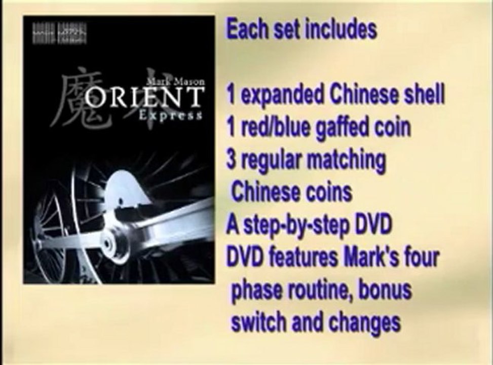 Orient Express (DVD and Coins) by Mark Mason - Magic Trick