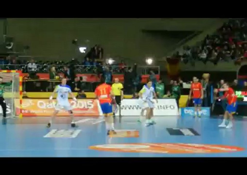 Enorme but à la hanche Antonio Garcia / Espagne-Slovénie / Mondial 2013 Handball