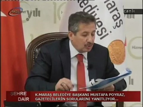 Mustafa POYRAZ ( K.Maraş Belediye Başkanı) - AKSU TV Şehre Dair Programı 28 OCAK 2013- 1.BÖLÜM