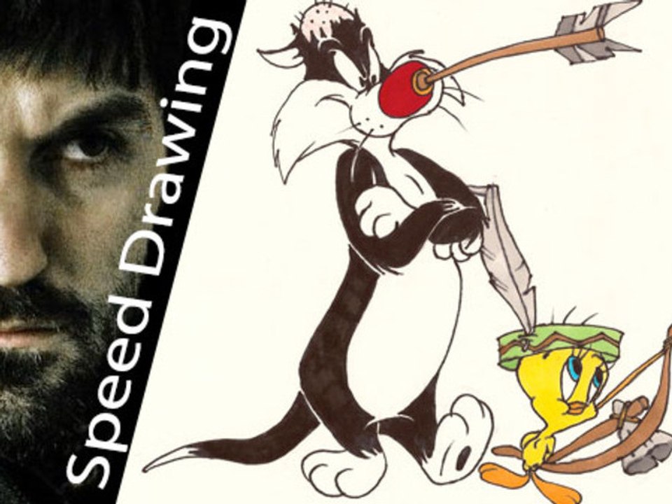 Wow! Sylvester and Tweety! THE BEST TRIBUTE by Speed Drawing Italia