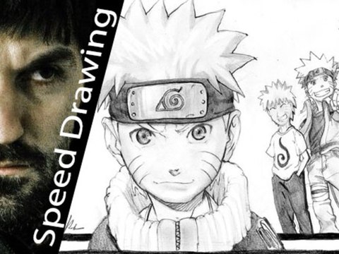 Naruto pencil portrait by Speed Drawing Italia
