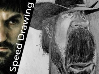 Chuck Norris CARICATURE - amazing speed drawing