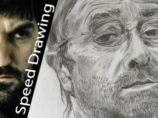 Lucio Dalla! Ritratto TRIBUTO del cantante italiano! Speed drawing with pencil!