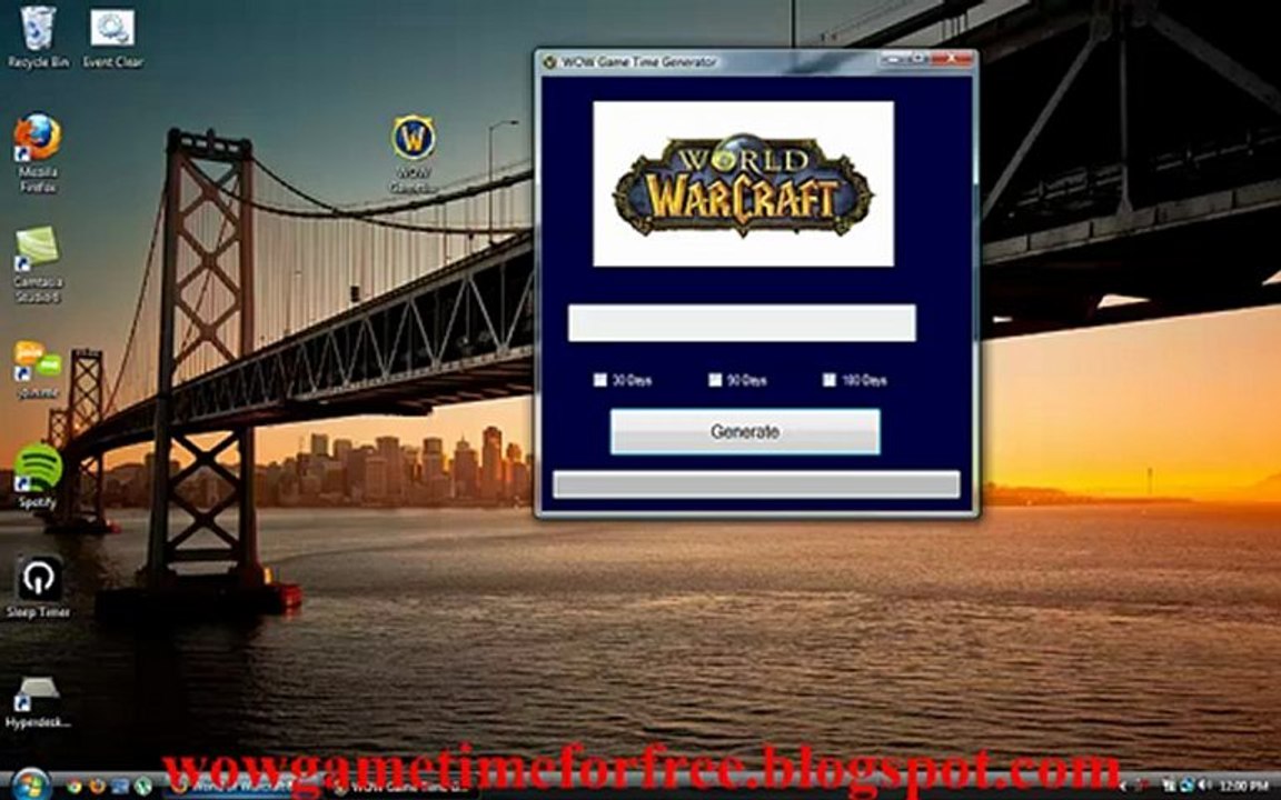 [Temps de jeu gratuit sur World of warcraft] Générateur