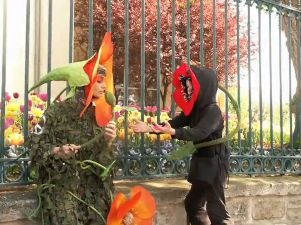 Spectacle de Rue sur Echasses - LES FLEURS - Video 2013