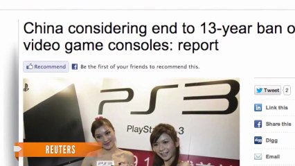 China Might Lift Ban on Video Game Consoles