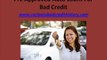 Pre Approved Auto Loans For Bad Credit