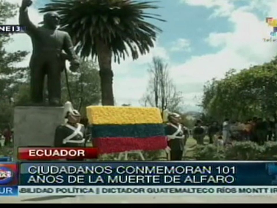 Ecuador conmemora 101 años de asesinato de Eloy Alfaro