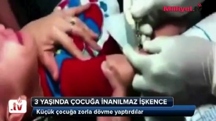 3 yaşındaki çocuğa inanılmaz işkence!
