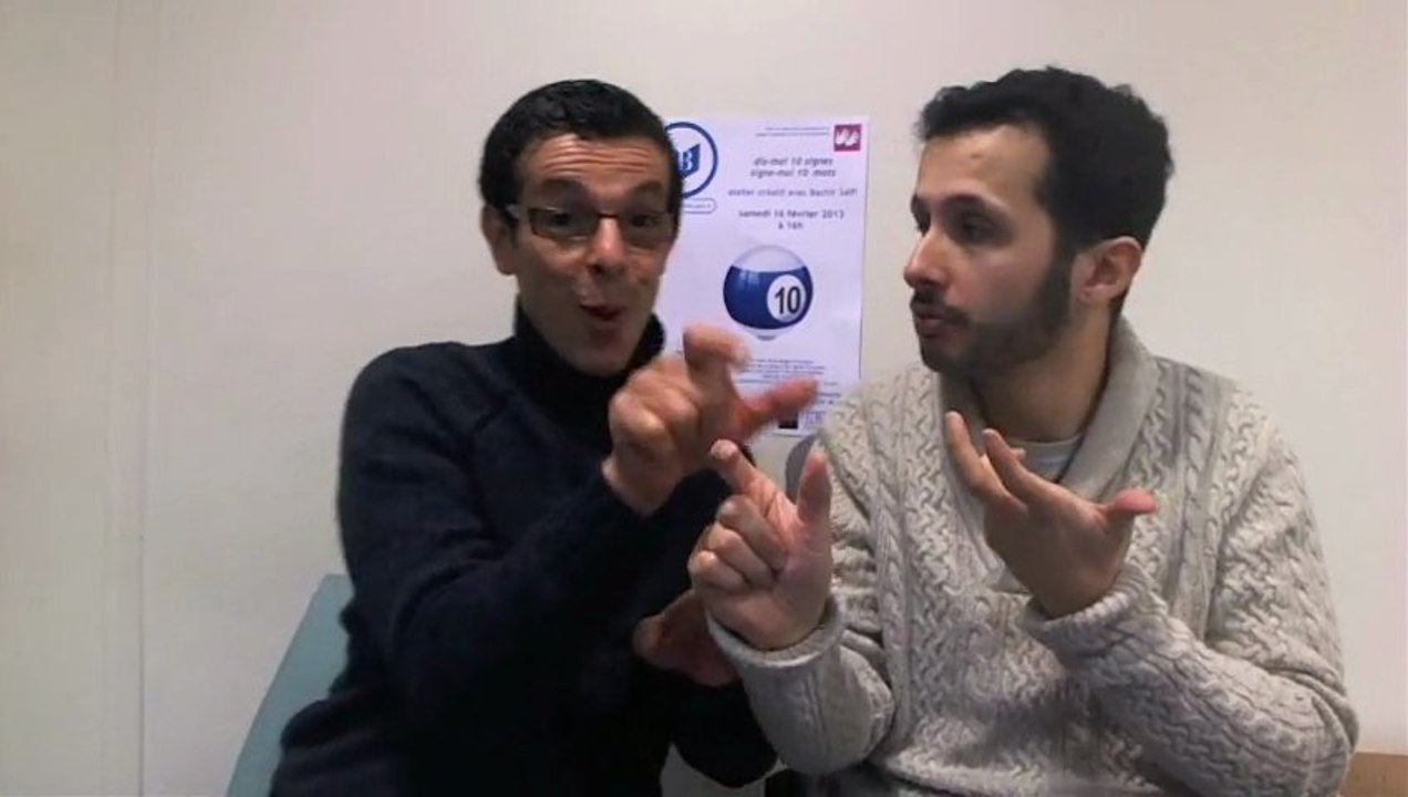 [ 16 février 2013 à 16h ] Paris - Chaptal (75) : Atelier créatif  "Dis-moi 10 signes, signe-moi 10 mots" avec Bachir Saïfi