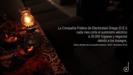 Hogares sin luz en Atenas