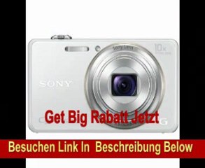 Sony DSC-WX100W Cyber-shot Digitalkamera (18 Megapixel, 10-fach opt. Zoom, 6,7 cm (2,7 Zoll) Display, Schwenkpanorama) weiß