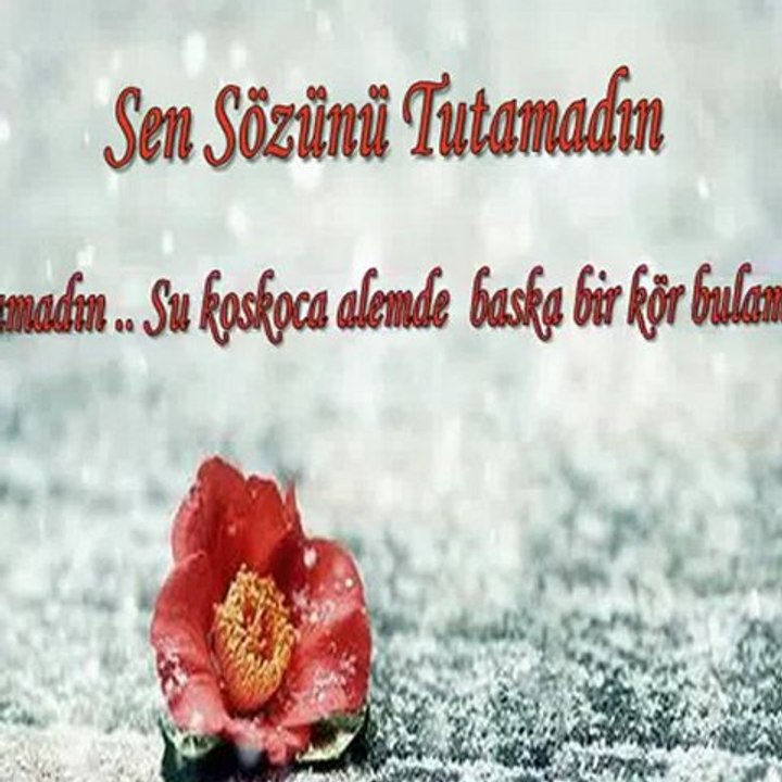 SÖZÜNÜ TUTAMADIN - ROBER HATEMO