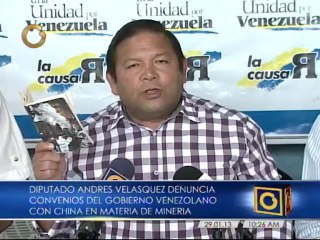 Andrés Velásquez  denuncia convenios del gobierno venezolano con China en materia de mineria