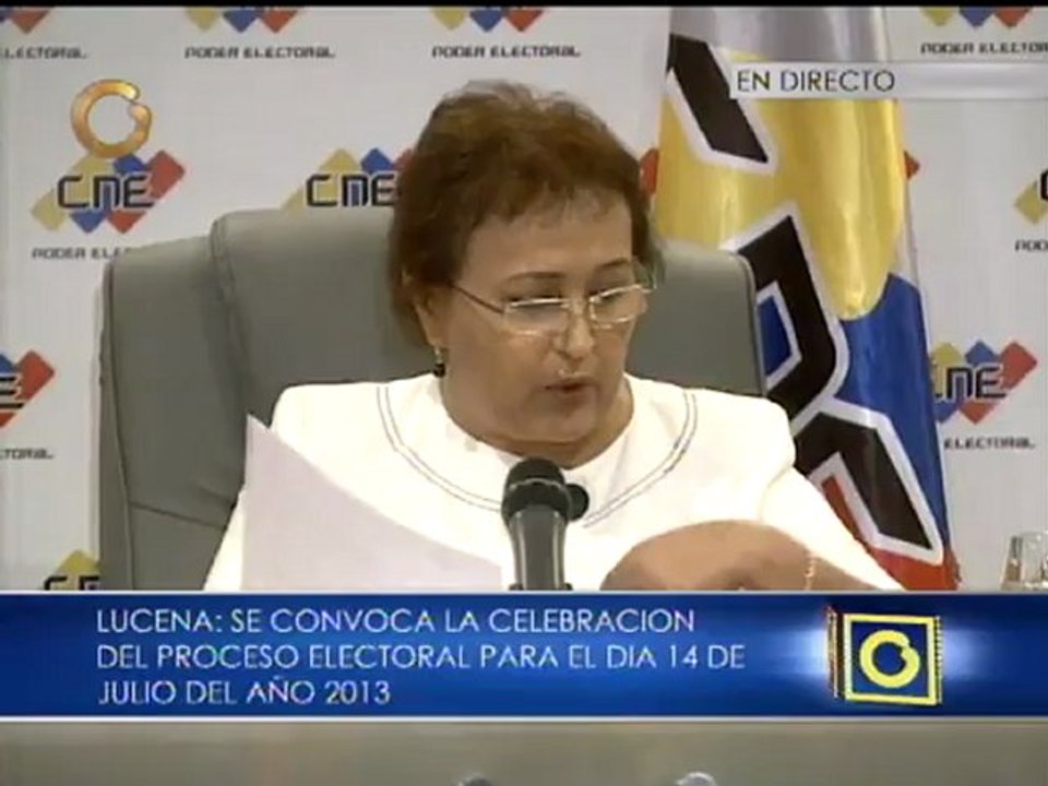 CNE convoca a elecciones municipales el 14 de julio de 2013