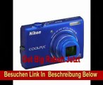 Nikon Coolpix S6200 Digitalkamera (16 Megapixel, 10-fach opt. Zoom, 6,7 cm (2,6 Zoll) Display, HD-Video, bildstabilisiert) blau