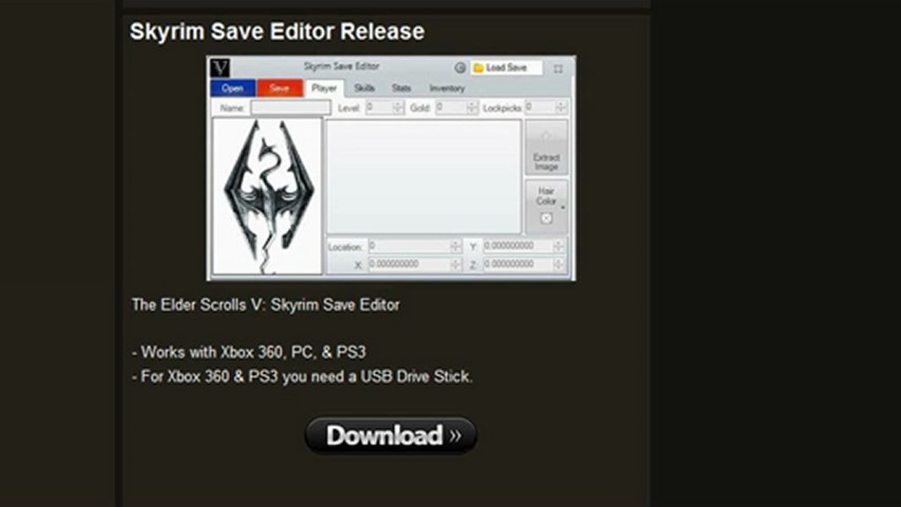 Skyrim save editor mod tool 2013