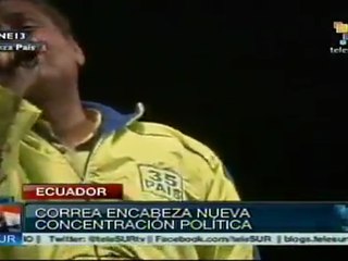 Correa visita sector popular de Carcelén en Quito