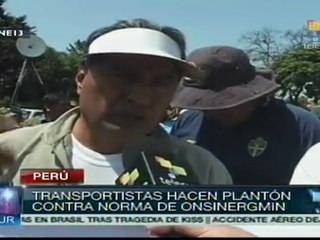 Transportistas protestan contra nueva ley de combustible