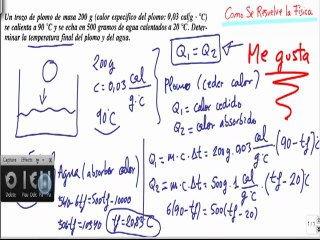 Primer principio de la termodinamica calcular temperatura de equilibrio
