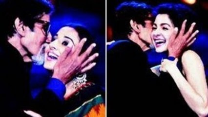 Amitabh Bachchan KISSES Vidya Balan & Anushka Sharma