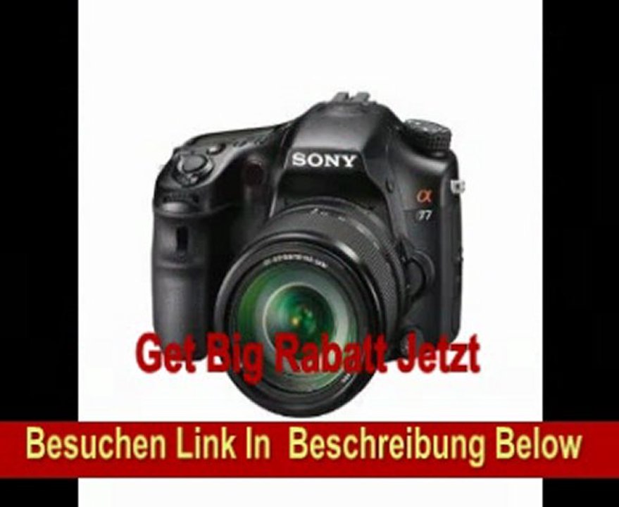 Sony SLT-A77VM SLR-Digitalkamera (24 Megapixel, 7,6 cm (3 Zoll) Display, Live View, bildstabilisiert) mit 18-135mm Objektiv schwarz