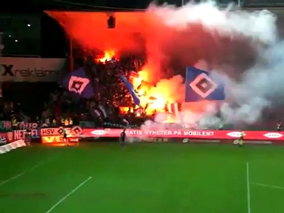 Pyro - Brann Bergen vs Hamburger SV Pyroshow