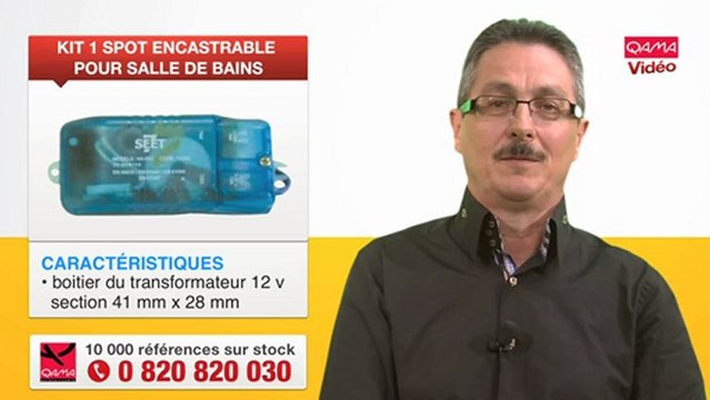 Kit de 1 spot encastrable pour salle de bain, par Qama