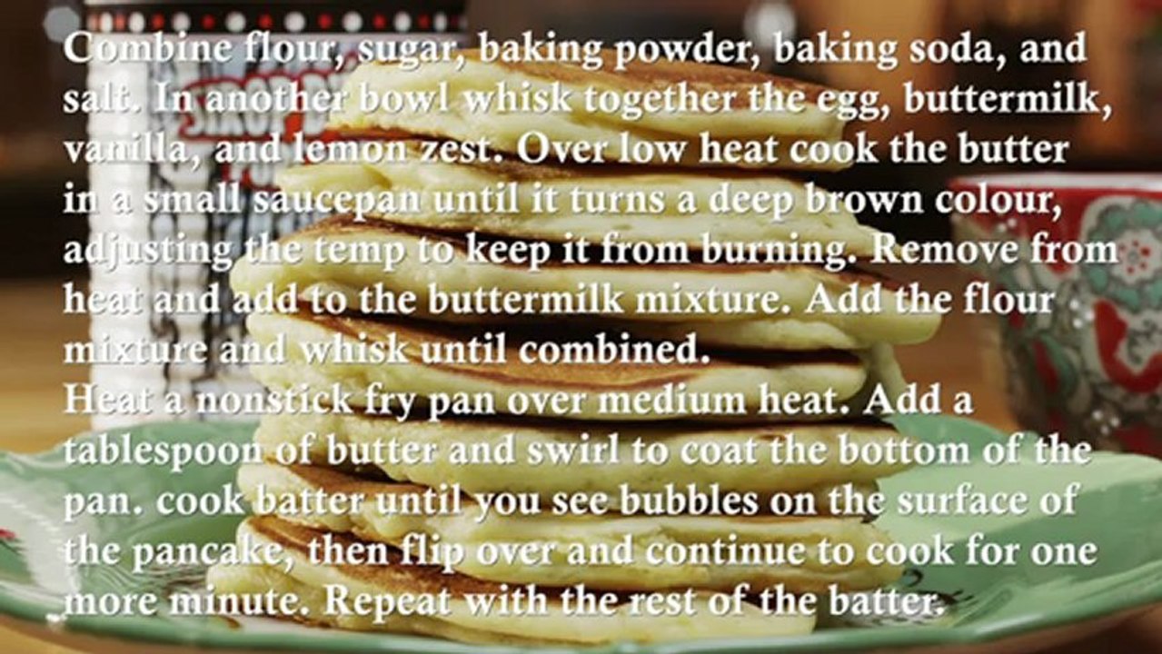 Brown Butter Buttermilk Pancakes -Recipe