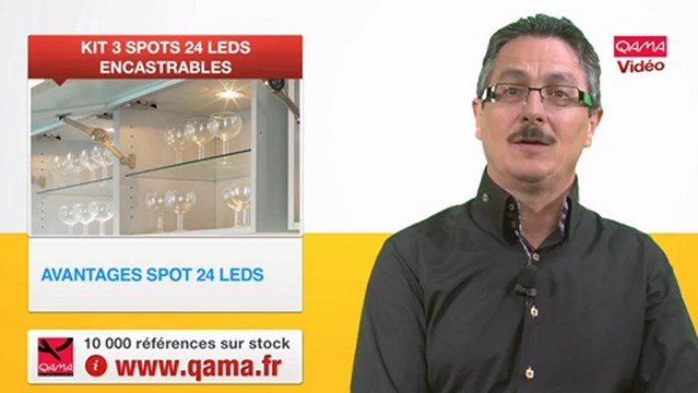 Kit de 3 spots encastrables, à 24 leds, par QAMA