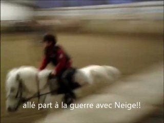 saut d'obstacle avec Neige