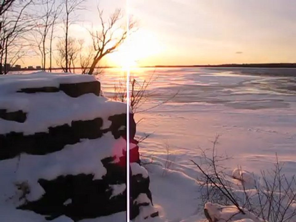 La rivière des Outaouais sous la neige