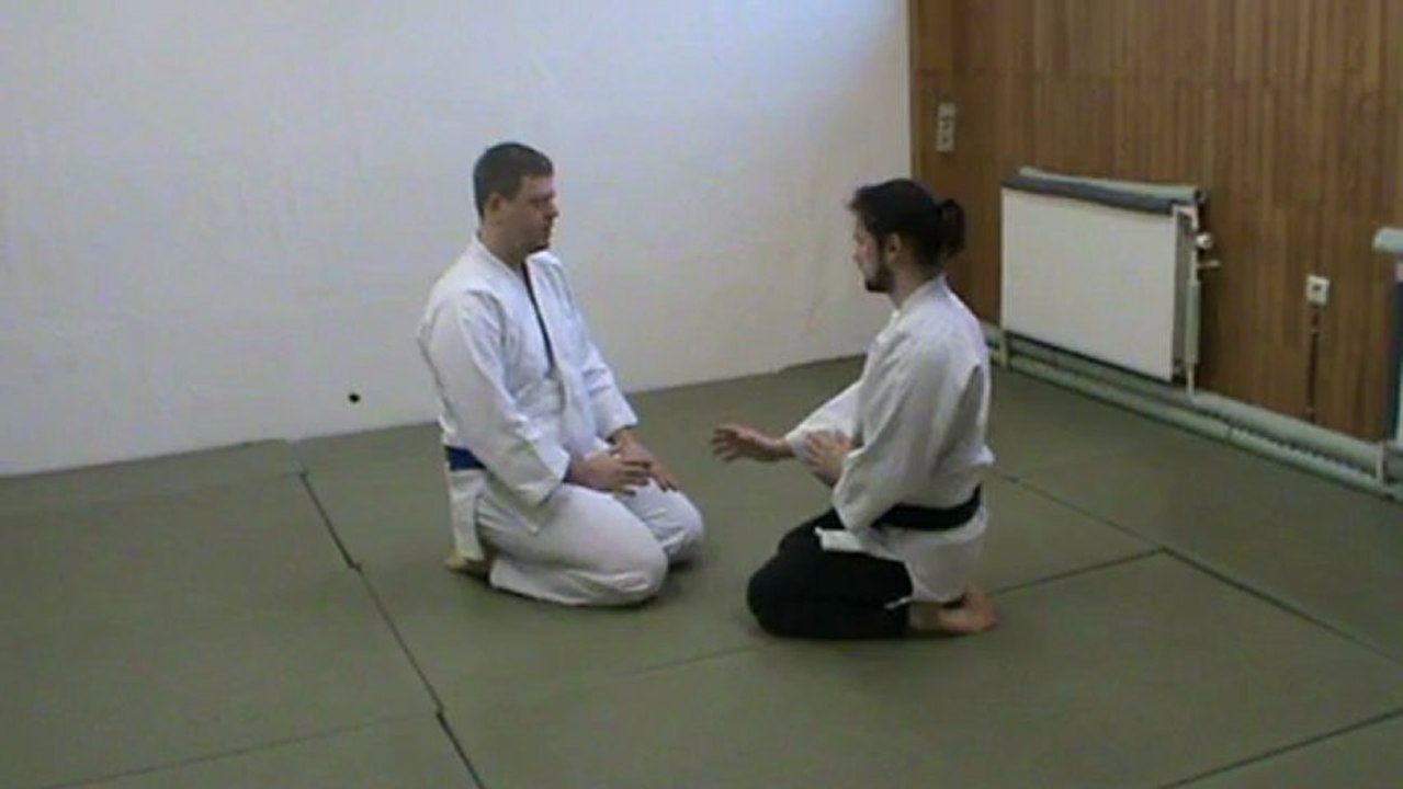 Suwari waza Shomen uchi : nikyo omote henka