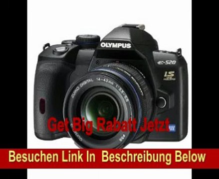 Olympus E-520 SLR-Digitalkamera (10 Megapixel, LifeView, Bildstabilisator) Kit inkl. 14-42mm & 40-150mm Objektive
