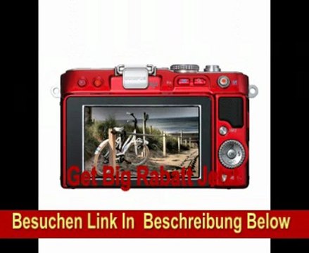 Olympus PEN E-PL3 Systemkamera (12 Megapixel, 7,6 cm (3 Zoll) Display, bildstabilisiert) rot Kit mit 14-42mm Objektiv silber