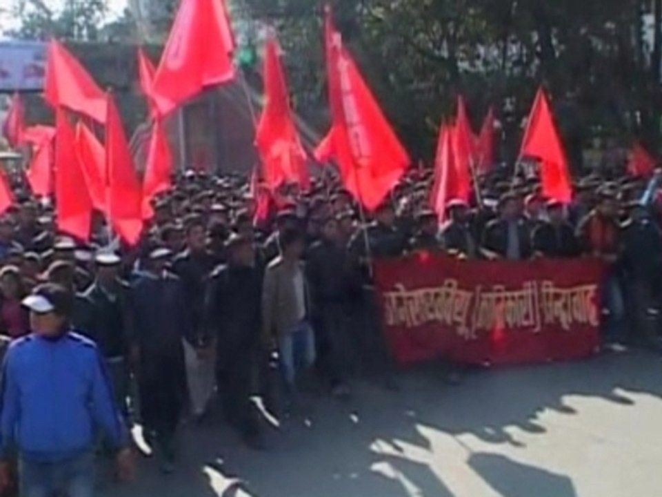 Crowds march in Nepal