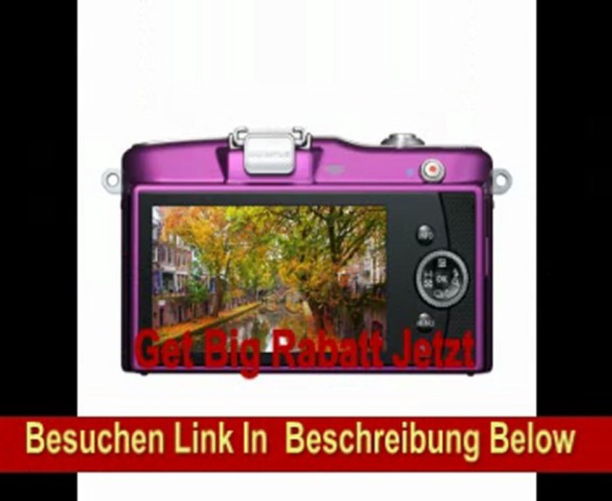 Olympus Pen E-PM1 Systemkamera (12 Megapixel, 7,6 cm (3 Zoll) Display, bildstabilisiert) lila mit 14-150mm Objektiv silber