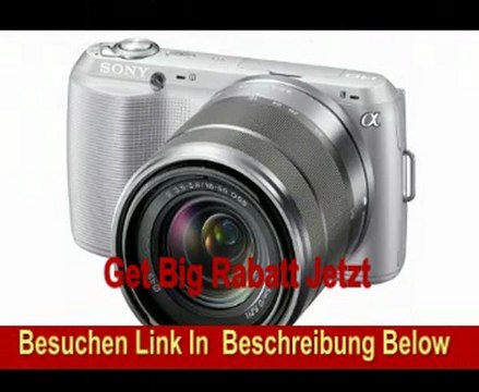 Sony NEX-C3DS Systemkamera (16,2 Megapixel, 7,5 cm (3 Zoll) Display, HD ready, Live View, bildstabilisiert) Double Zoom Kit inkl. 16 mm und 18-55 mm Objektiv silber