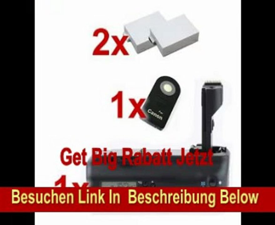 Meike Profi Batteriegriff mit LCD-Timer & Infrarot Auslöser für Canon EOS 50D, 40D, 30D, 20D wie der BG-E2N + 2 x BP-511A Nachbau-Akkus