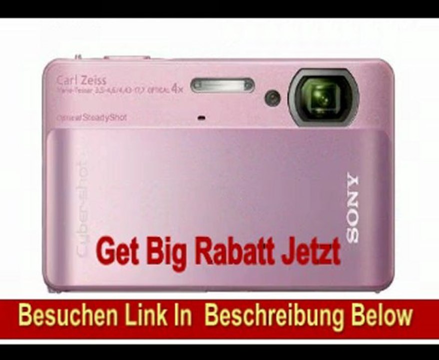 Sony DSC-TX5P Digitalkamera (10,2 Megapixel, 4-fach opt. Zoom, 7,6 cm (3 Zoll) Display, Touchscreen) pink