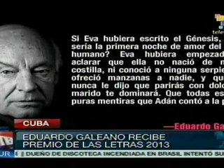 Eduardo Galeano recibió el Premio Alba 2012