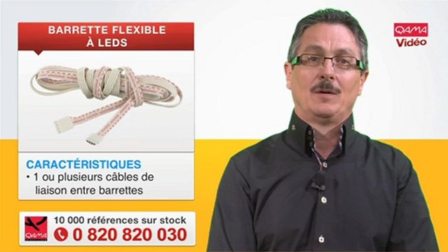Barrette flexible à leds, par Qama