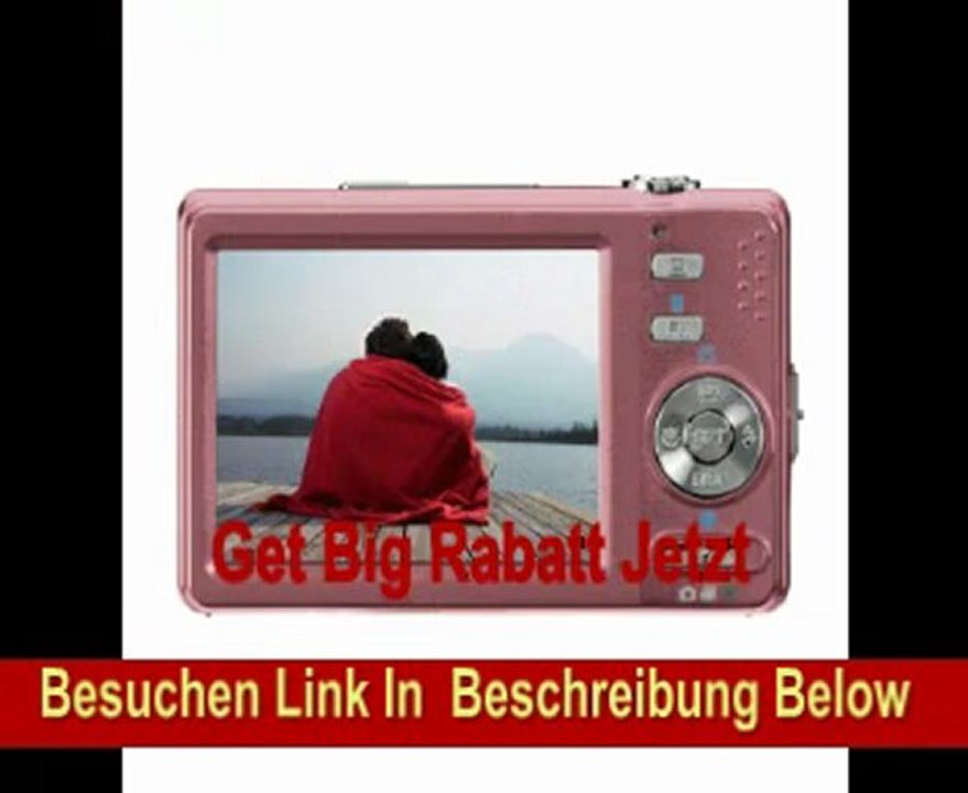 AgfaPhoto OPTIMA 100 Digitalkamera (10 Megapixel, 3-fach opt. Zoom, 2.7 Zoll Display, bildstabilisiert) rosé