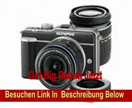 Olympus PEN E-PL1 Systemkamera (13 Megapixel, 6,9 cm (2,7 Zoll) Display, Bildstabilisator) schwarz mit 14-42mm & 40-150mm Objektiven schwarz
