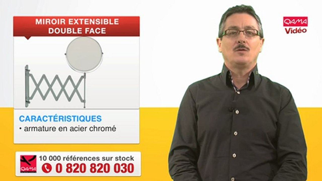 Miroir extensible pour salle de bain, par Qama