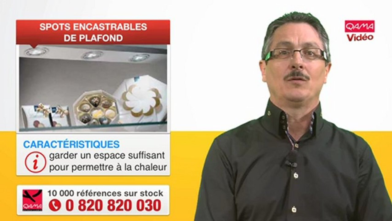 Spot encastrable de plafond, pour led ou lampe halogène, par Qama