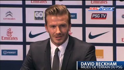 PSG / Les premiers mots de David Beckham - 31/01