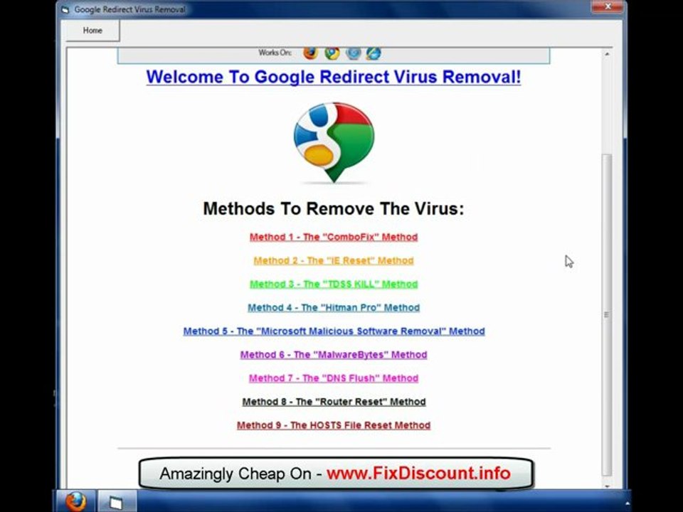Google Redirect Virus Removal